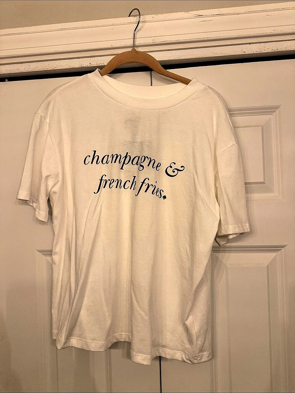 Kate Spade for Target Champagne & French Fries Tee Size Medium NWT